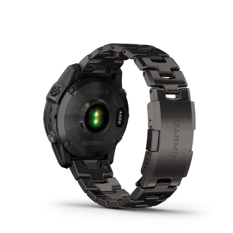 Garmin Fenix 7 - Sapphire Solar, Carbon Gary DLC Ti with Vented Ti Band